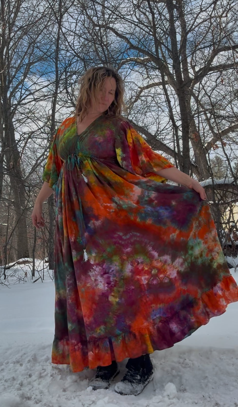 Hand Dyed  Gown