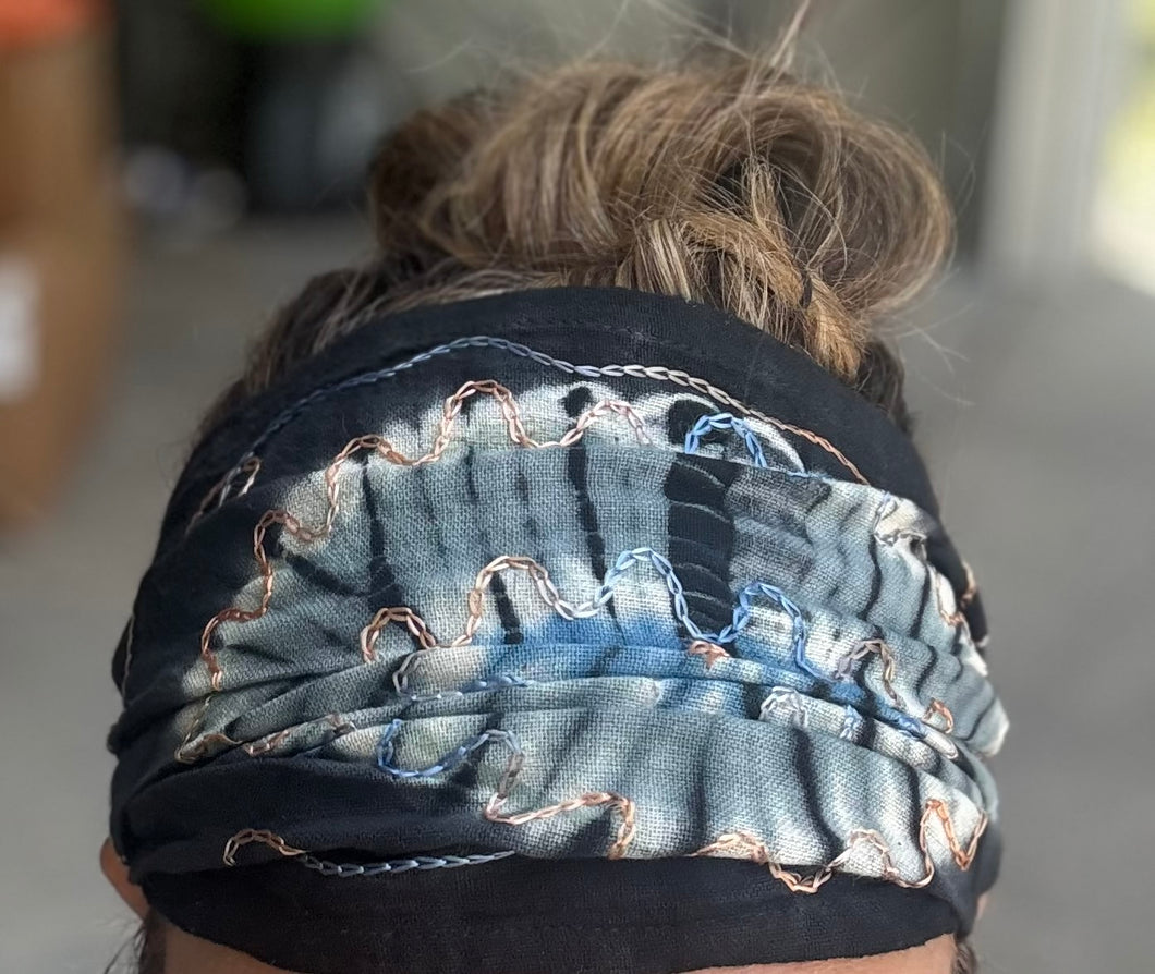 Hand Woven Embroidered and Dyed Cotton Headbands