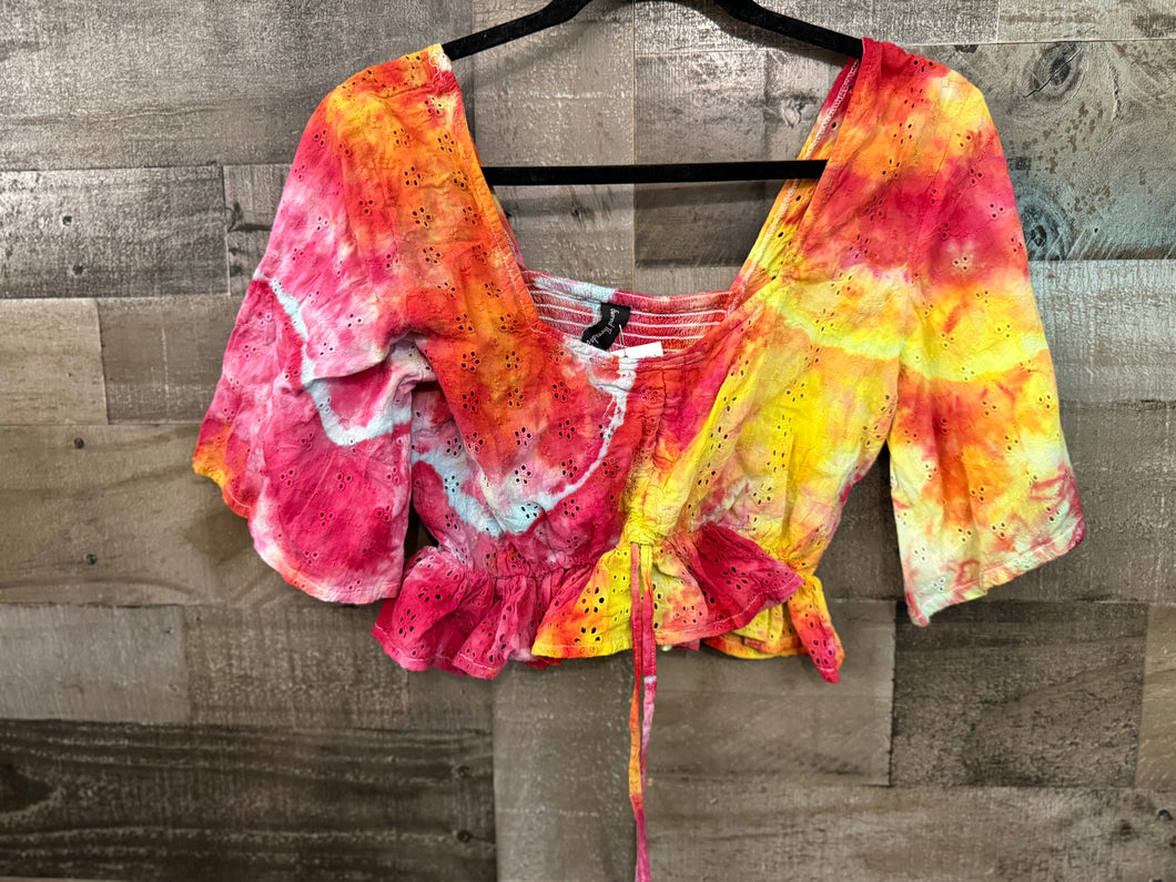 Hand dyed crop in a s/m