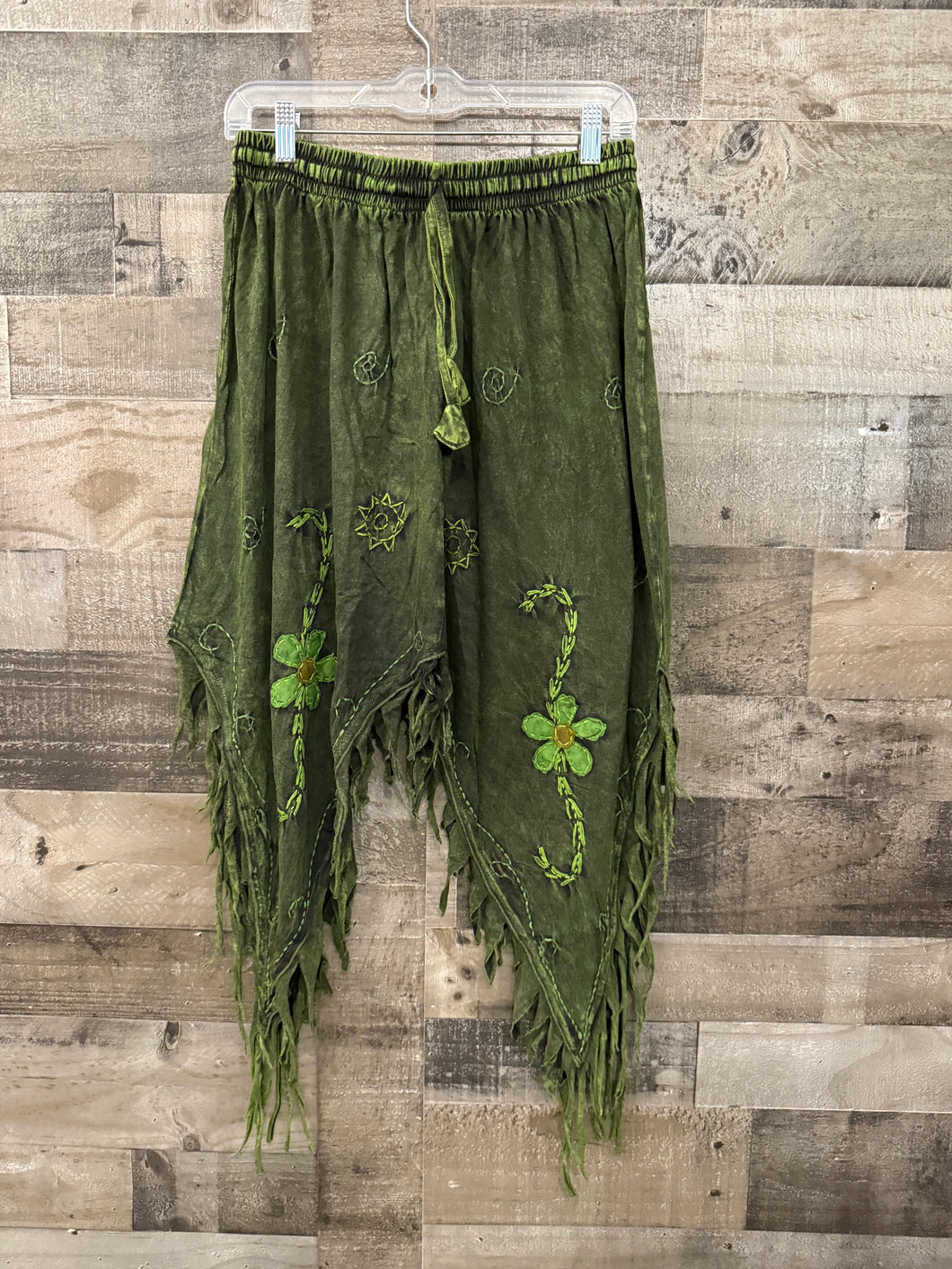 Cotton Hand Embroidered Fringe Skirt - OS