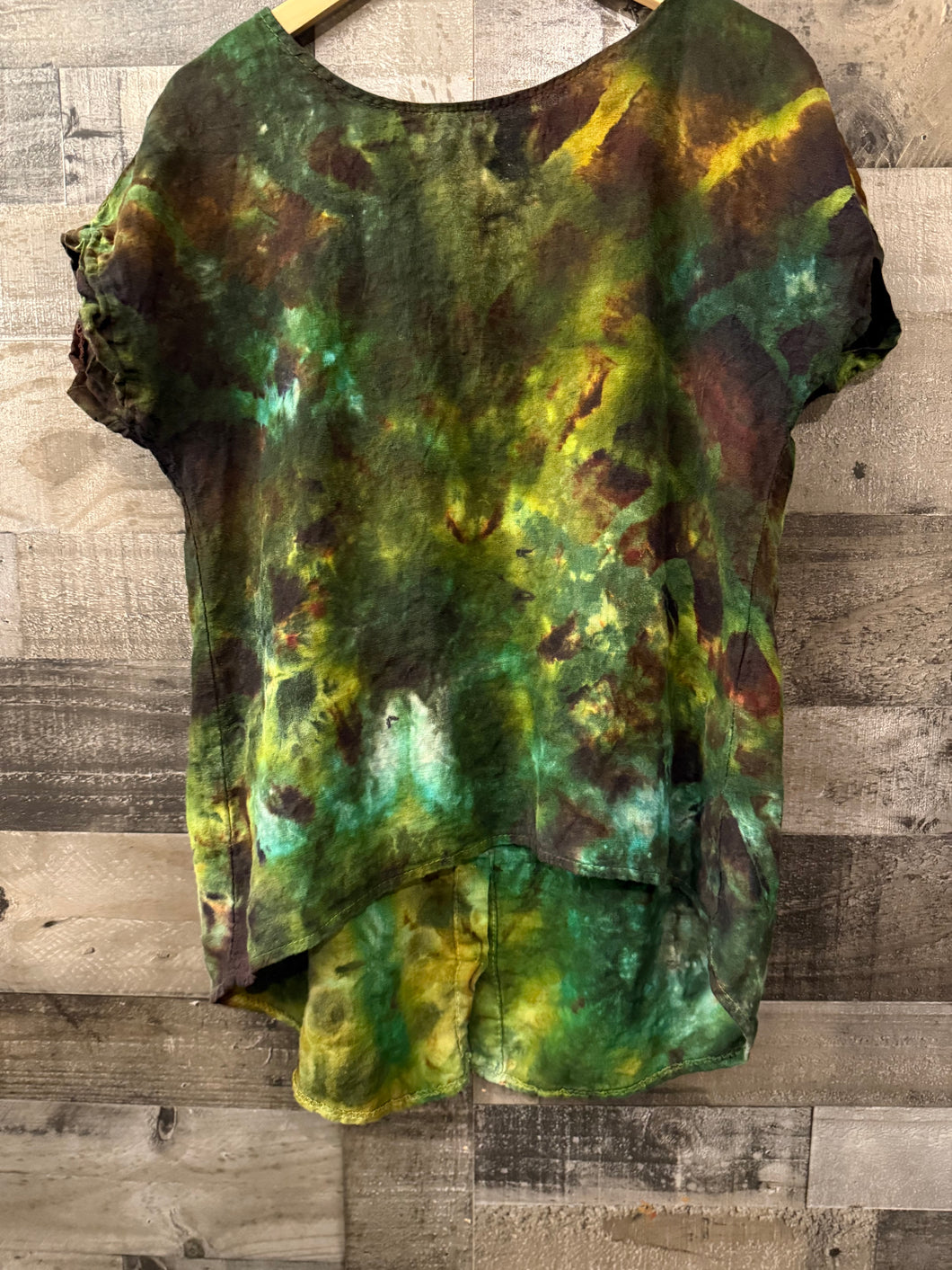 Hand Dyed Linen Top -m/l