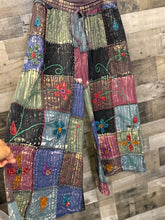 Load image into Gallery viewer, Cotton Patchwork Embroidered Pants
