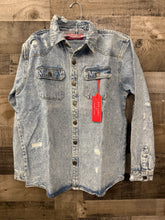 Load image into Gallery viewer, Heavy Denim Button Up Top
