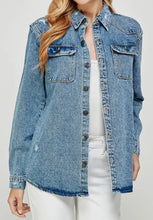 Load image into Gallery viewer, Heavy Denim Button Up Top
