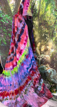 Load image into Gallery viewer, Techno-colored dream cape!  Handmade and Hand Dyed
